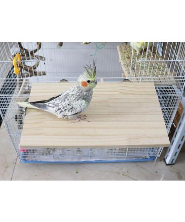 34.5 x 20 cm Natural Wood Bird Seat | Small Animal Cage Accessories for Parrots Budgerigars Hamsters & More - Buy Online on GoSupps.com