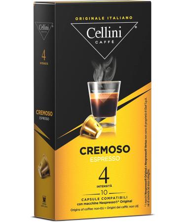 Cellini coffee capsules compatible with Nespresso* 100 pieces Coffee with sweet and fruity notes Nespresso* compatible capsules Cremoso - Buy Online on GoSupps.com