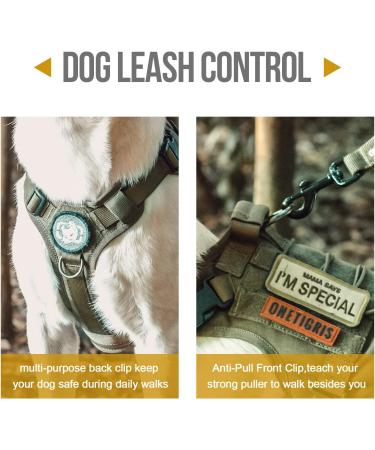 OneTigris Fire Watcher 2.0 Molle Dog Harness with Handle & Metal Buckle - L Green | International Shipping Available - Buy Online on GoSupps.com