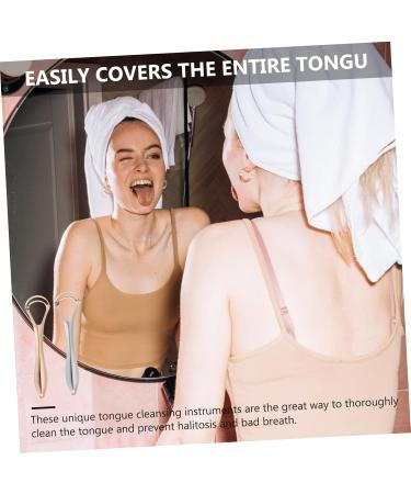 Buy FRCOLOR 8 Pcs Stainless Steel Tongue Brush - Household Oral Care Tools for Fresh Breath - Buy Online on GoSupps.com