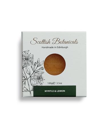Myrtle & Lemon Soap Cold Process natural face bar soap With Premium Essential Oils All Skin Collaboration with RBGE DIANA DRUMMOND Scottish handmade soap With seaweed extracts.