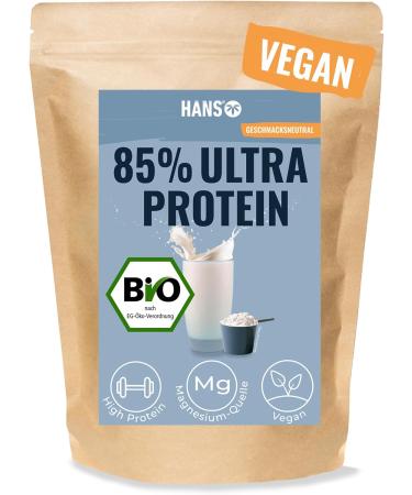 Ultra Protein Powder - 85% Vegan Protein for Muscle Building | Raw Food Quality | 1000g | Pea Rice & Hemp Protein Sweeteners - Buy Online on GoSupps.com