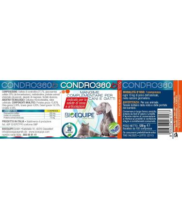 Joint Supplement Dog Chondroprotectors with Glucosamine 6 Month Treatment Chondroitin Proteins - Support for Joints Cartilage and Bones - 100 Tablets Bioequipe - Buy Online on GoSupps.com