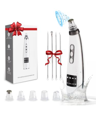 TUNBOT Blackhead Remover - Facial Pore Vacuum Cleaner  Whitehead Extractor Tool - Electric Acne Comedone  USB Rechargeable  5 Suction Probes  4 Acne Needles - Blackhead Removal for Women and Men