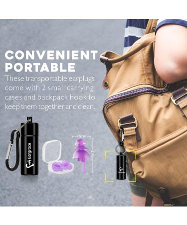 Buy Ear Plugs for Sleeping - 2 Pairs SNR 32dB Noise Suppression Silicone Earplugs - Soft Reusable Ideal for Sleep Travel Study and Work - Buy Online on GoSupps.com