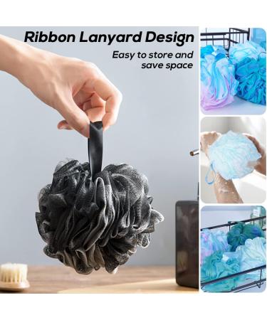 10 Pcs Exfoliating Shower Loofah Sponge Pouf Balls for Body Wash - Bathing Accessories for Women & Men - Buy Online on GoSupps.com
