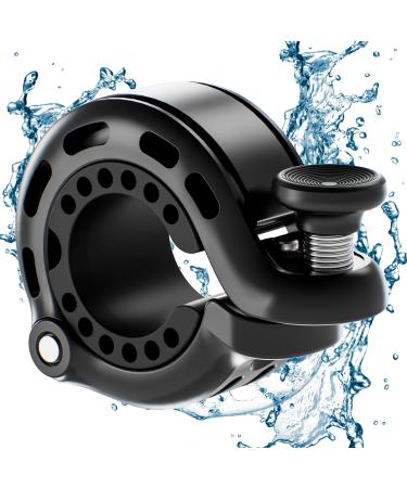 Bicycle bell for 22-31.8mm handlebar innovative aluminum alloy 110db bell according to the bicycle bell small 2024 New upgrade bicycle horn bicycle bell for bike MTB Mountainbike black