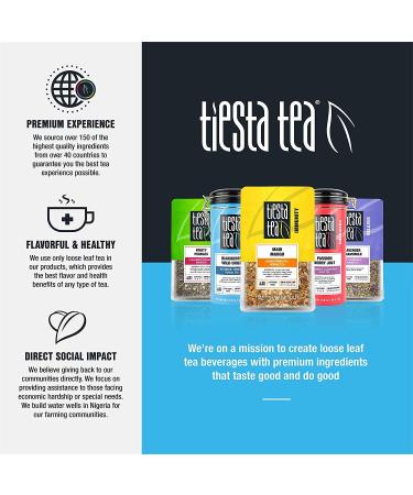 Tiesta Tea - Top Loose Leaf Tea Gift Box | 5 Pouches | High to Non-Caffeinated | Hot & Iced Tea Variety Pack with Green, Herbal, Black & Fruit Tea Bags - Buy Online on GoSupps.com
