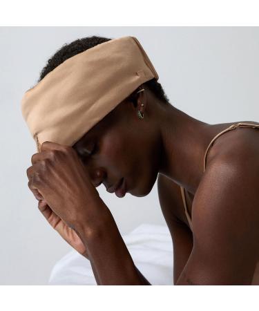 Lunya Washable Silk Sleep Mask - Hushed Tan Large | Luxury Sleep Accessories for International Shipping - Buy Online on GoSupps.com