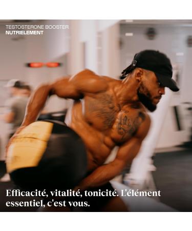 Nutrielement - Testosterone Booster - 120 Capsules - Tribulus Terrestris Maca Ashwagandha and Zinc - Men's Testosterone Dietary Supplement - Libido Energy and Endurance - Buy Online on GoSupps.com