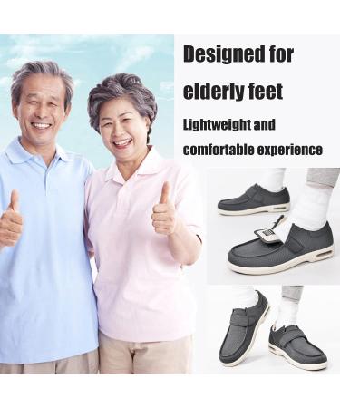 Diabetic Shoes for Men Extra Wide Width | Edema & Swollen Feet Orthoshoes | Lightweight Breathable Walking Shoe with Adjustable Velcro | Blue - Size W9.5/M8.5 - Buy Online on GoSupps.com