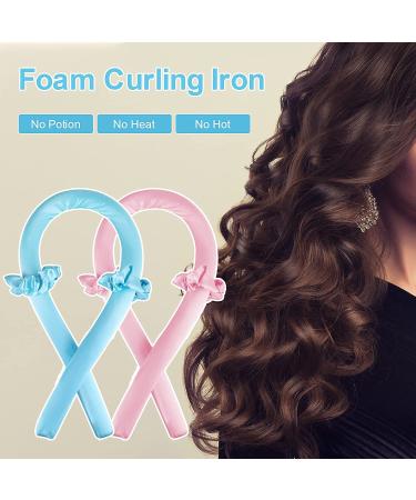Silk Heatless Curling Rod Headband - 4 Piece Set Pink - Buy Online on GoSupps.com