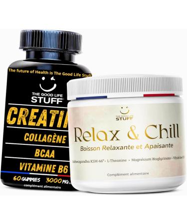 Relax & Chill Boisson Relaxation Anti-Stress/Ashwagandha KSM-66 L theanine Magnesium Bisglycinate & Vitamine D/Baisse Cortisol & Stress Am liore D tente et Qualit du Sommeil/Sans Cafeine ni Sucre - Buy Online on GoSupps.com