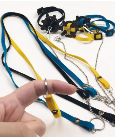 Pet Tortoise Turtle Leather Harness Strap Chest Collar Walking Lead Control Rope (S Blue) S Blue - Buy Online on GoSupps.com