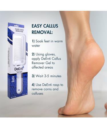 DeEnti Metal Foot Rasp - Professional Stainless Steel Callus Remover Lightweight Foot Scrubber for Salon-Quality Manicure & Pedicure - Buy Online on GoSupps.com
