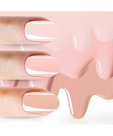 Bot - 3x20 UV gel nail foil self -adhesive - set at the advantage - no under/overlack necessary - nail film UV hardening with up to 3 weeks HALD 3x nudy nails: nude pink + all -time rose + ballerina