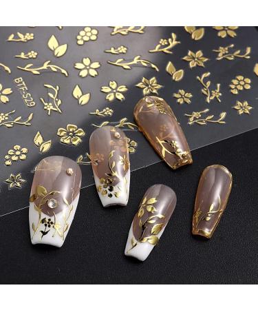 Cherry Blossoms 3D Nail Art Stickers - Self-Adhesive Spring Design for Women, Girls, and Kids - 4 Sheets - Buy Online on GoSupps.com