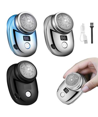Mini Shaver Portable Electric Shaver LED Display Shaver Powerful Storm Shaver for Men Mini Electric Razor Type-C Fast Charging Pocket Size USB Shaver for Travel (Random Colors)
