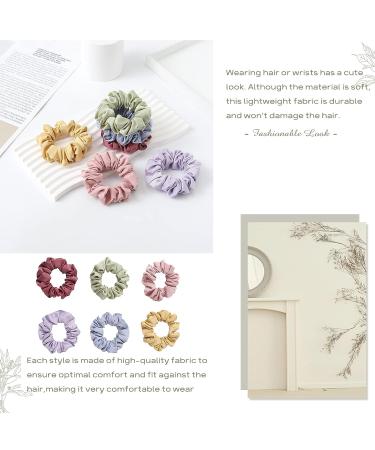 Satin Scrunchies for Women - 6PCS Soft Hair Ties in Spring Colors - Buy Online on GoSupps.com
