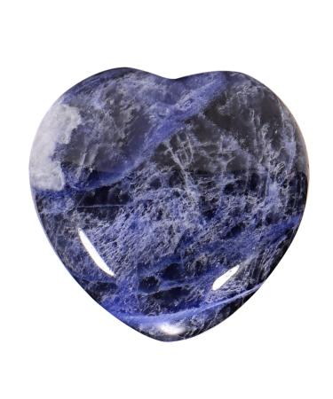 Morella gemstone heart lucky charm stone heart to take away 3 cm in velvet bag sodalite