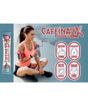 CAFEINA 2X - 200mg Caffeine and Electrolyte Infused Powder Stick Packs (18 Count) - Buy Online on GoSupps.com