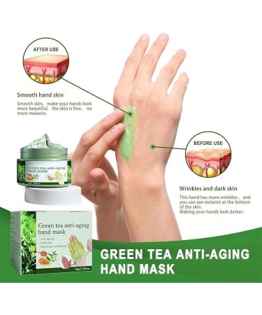 Green Tea Anti-Wrinkle Hand Mask 50g Green Tea Moist Repair Hand Mask Green Tea Peel Off Hand Wax Mask Moisturizing Exfoliating Nourishing Skin - Buy Online on GoSupps.com
