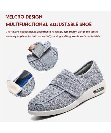 FZYUAN Men's Winter Diabetic Shoes | Extra Width Adjustable Sneakers | Cotton Lined | Non-Slip Slippers for Swollen Feet | Black 13.5 - Buy Online on GoSupps.com