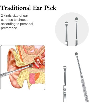 FIXBODY Earwax Removal Kit - 4 PCS Stainless Steel Ear Pick Set with Storage Box - Buy Online on GoSupps.com