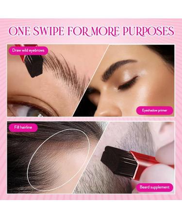 Eyebrow Brush Square Eyebrow Makeup Brush Professional Eyebrow Brush Soft Nylon Bristles Hairline Eyebrow Drawing Tool Wild Eyebrow Brush Eyebrow Beauty Tool for Brow Wax Red - Buy Online on GoSupps.com