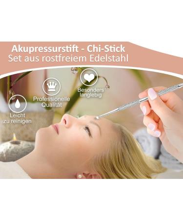 Professional Acupuncture Pen Set - 2-Piece Stainless Steel Acupressure Pen for Effective Healing - Buy Online on GoSupps.com