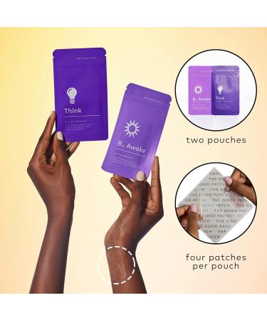 The Good Patch Weekday Hustle Duo - B12 Awake and Think Wellness Patches - Plant Powered Caffeine Support (8 Patches) - Buy Online on GoSupps.com