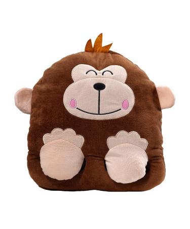 EESLL Electric Heated Foot Warmer USB Rechargeable Cartoon Home Foot Warmer Soft Crystal Velvet Foot Warming Pads with 3 Settings for Home Travel Office 16.1X12.1X 3.9 Inch Brown A2 Brown