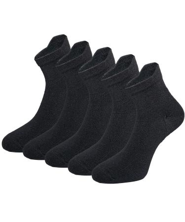 5 pairs of compression socks sports socks running socks for men & women M nner lightweight compression stockings function socks sneaker socks l black