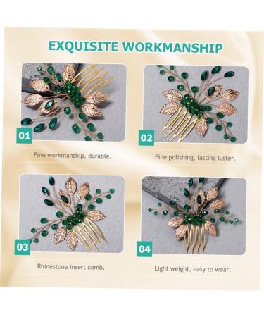 MUSISALY Rhinestone Tuck Comb Hair Accessories for Women Wedding Rhinestone Hair Accessories Bridal Hair Accessories Wedding Hair Accessories for Bride Leaf Hair Accessories Leaf Hair Comb - Buy Online on GoSupps.com