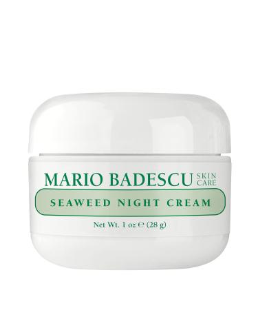 Mario Badescu Seaweed Night Cream For Combination, Oily & Sensitive Skin, Oil-Free Moisturizer With Collagen & Sodium Hyaluronate, Moisturizes & Smooths Skin Seaweed Night Cream, 1 Oz