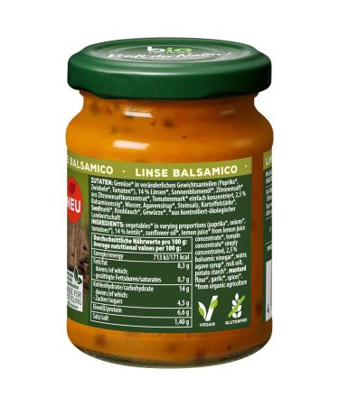 Biocentral Brot Spread with Balsamic Vinegar | Vegan & Lactose-Free | 6 x 125g | 14% Lenses | Delicious on Bread & Dishes - Buy Online on GoSupps.com