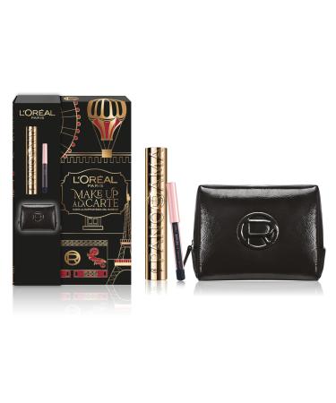 L'Oréal Paris Make Up à La Carte Gift Bag with Panorama Volumizing Mascara + Paradise Le Khol Eye Pencil Mini Black + Beauty Case in Black Varnish