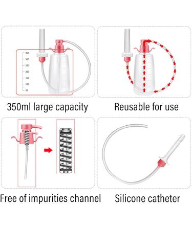 350ml Reusable Vaginal Cleaning System - 12 Holes Manual Anal Shower Kit - Pink - Buy Online on GoSupps.com