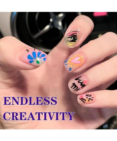 Set of 12 nail art pens 3D nail art markers (new for 2026) nail art pens for gel nails. - Buy Online on GoSupps.com