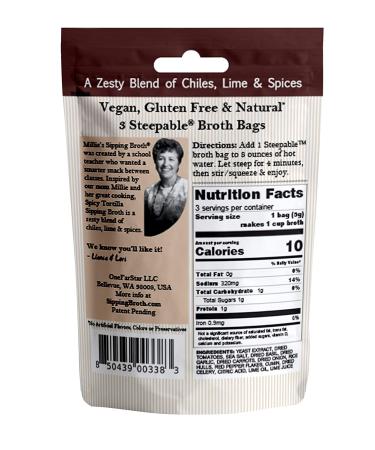 MILLIE'S SIPPING BROTH Steepable Vegetable Broth with Savory Seasonings for Snack Urges | Vegan  Keto  Gluten Free  Intermittent Fasting  and natural | (4 Pack Assortment - 12 Broth Bags Total) - Buy Online on GoSupps.com