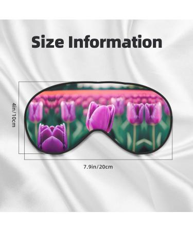 Buy Purple Tulips Double-Sided Sleep Eye Mask - Soft Adjustable Blindfold to Block Out Light - Buy Online on GoSupps.com