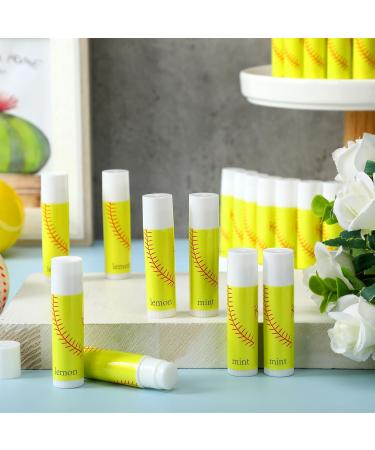 Suttmin 24 Pcs Softball Lip Balm for Softball Theme Party Bulk Gifts Beeswax Moisturizing Lip Balm Vanilla Flavor Plumping for Team Men Women Sports Lovers - Buy Online on GoSupps.com