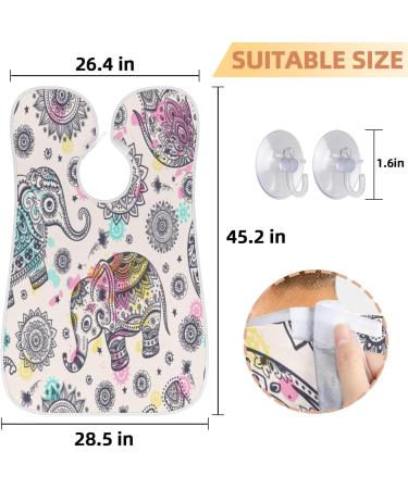 Beard Bib Apron for Men | Non-Stick Waterproof Hair Catcher & Grooming Cape with Elephant Design - Perfect for Shaving & Trimming - Buy Online on GoSupps.com