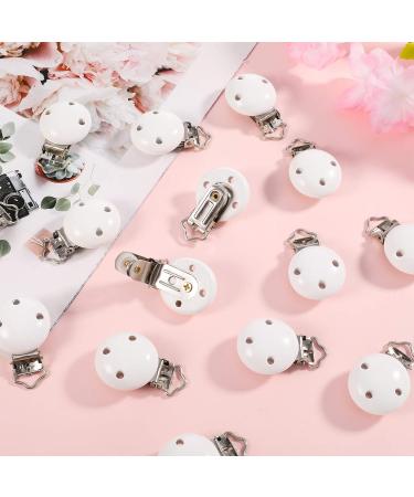 Pack of 15 Wooden Pacifier Clips - Durable Fasteners for Baby Pacifiers & Clothing - International Shipping - Buy Online on GoSupps.com