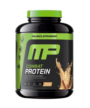 Muscle Pharm Combat Protein Powder Horchata Flavor Fuels Muscles for Productive Workouts 5 Protein Sources Including Whey Protein Isolate & Egg Albumin Gluten Free 4 lb 52 Servings Horchata 4 Pound (Pack of 1)