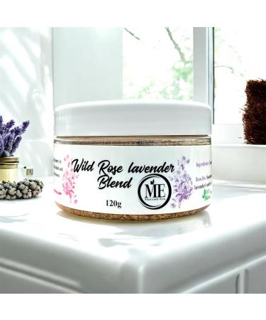 Maryam Eco Coarse Lavender & Wild Rose Bath Face & Hair Scrub | 100% Natural Moroccan Exfoliation Hydration & Relaxation for Radiant Skin & Healthy Hair | Made in Morocco | 120 g / 4.23 oz - Buy Online on GoSupps.com
