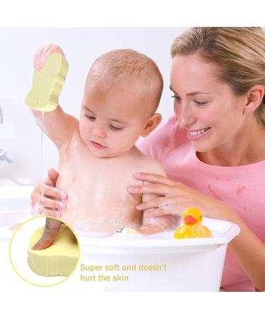 Super Soft Exfoliating Bath Sponge Set | 3Pcs Reusable 3D Body Sponge with Sticky Hooks | Gentle Dead Skin Removal for Adults, Kids, and Pregnant Women - Buy Online on GoSupps.com