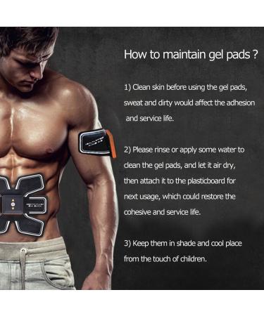 PAMASE 50/80 Abs Stimulator Gel Pads - Replacement for Abdominal Muscle Trainer - Ab Workout Toning Belt Accessory - Buy Online on GoSupps.com