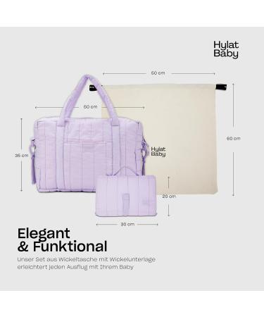 Hylat Baby Diaper Bag Set - Modern Violet Bag with Diaper Pad & Cotton Bag - Perfect for On-the-Go Parents - Buy Online on GoSupps.com
