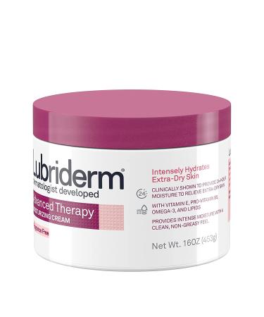 Lubriderm Advanced Therapy Moisturizing Cream - Fragrance-Free, Vitamin E & B5, Intense Hydration for Extra Dry Skin, 16 fl. oz - Buy Online on GoSupps.com